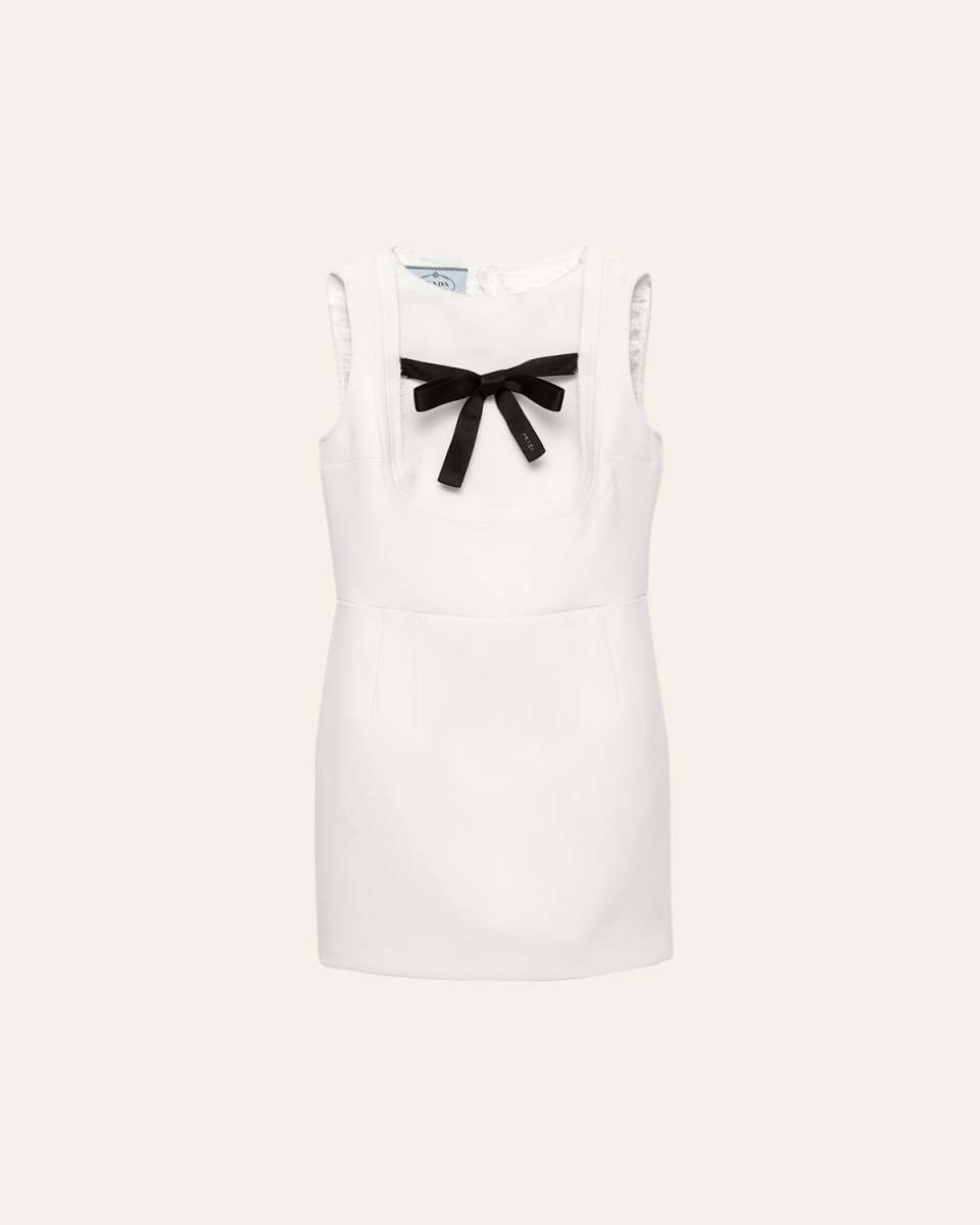 Tela Natte Bow Sleeveless Mini Dress